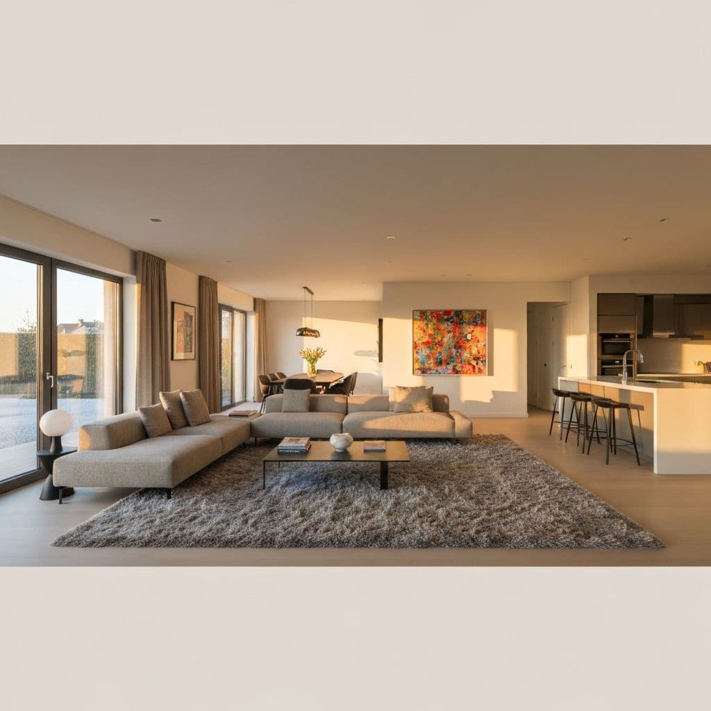 Moderne woonkamer interieur styling voorbeeld Zuid-Holland door Dede Interieurstyling